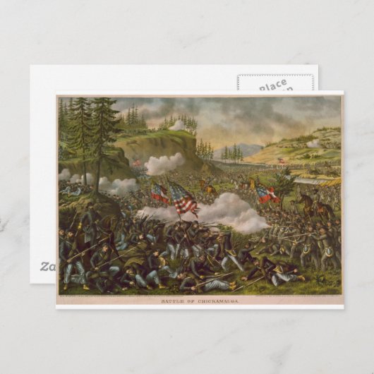Battle of Chickamauga, published circa 1890 ポストカード (正面/裏面)