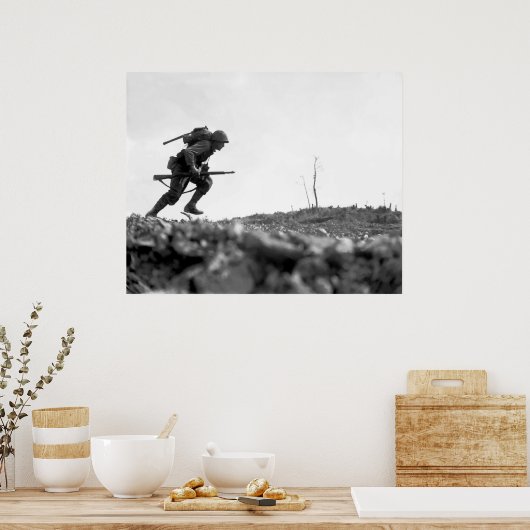 Battle Of Okinawa Painting ポスター (キッチン)