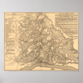 Battle of Shiloh - Civil War Panoramic Map ポスター (正面)
