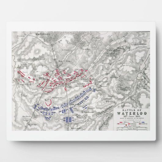 Battle of Waterloo, 1815年6月18日， Sheet 1st (eng) フォトプラーク (正面)