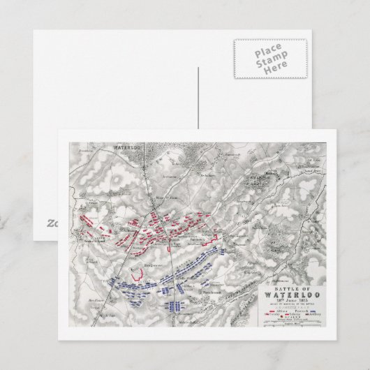 Battle of Waterloo, 1815年6月18日， Sheet 1st (eng) ポストカード (正面/裏面)