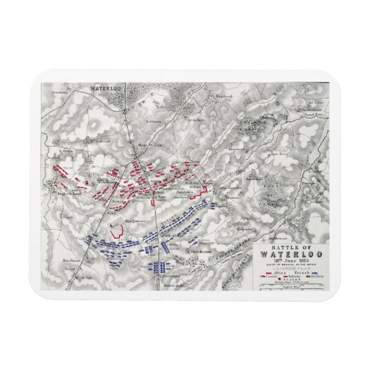 Battle of Waterloo, 1815年6月18日, Sheet 1st (eng) マグネット (横)