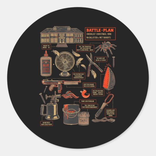 Battle Plan 90 Checklist Christmas  ラウンドシール (正面)