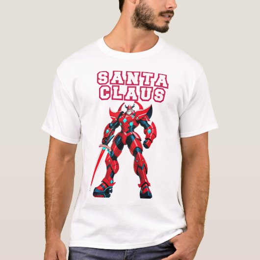 Battle-Ready Santa：究極のクリスマス戦士 Tシャツ (正面)