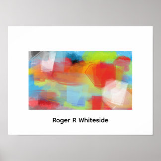 Battlehear abstract art by Roger R Whiteside ポスター