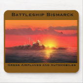 Battleship Bismarck mousepad マウスパッド (正面)