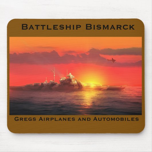 Battleship Bismarck mousepad マウスパッド (正面)