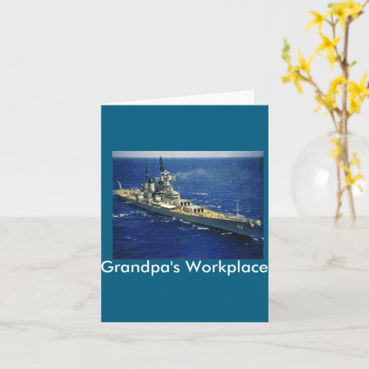 Battleship Uss New Jersey カード (黄色い花)