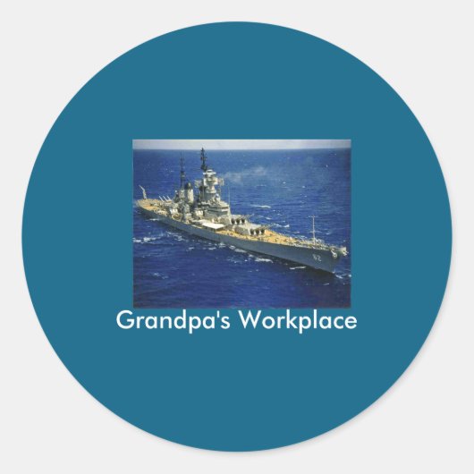 Battleship Uss New Jersey  ラウンドシール (正面)