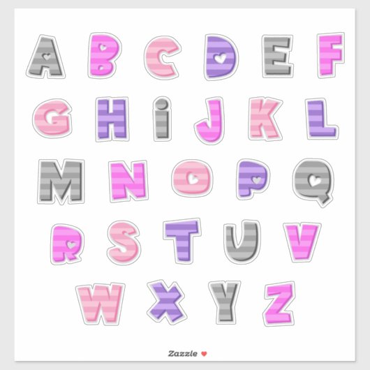 BATTY - A to Z - '小文字' シール (シート)