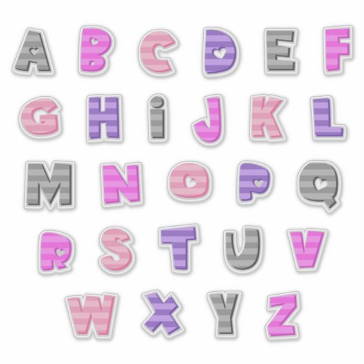 BATTY - A to Z - '小文字' シール (正面)