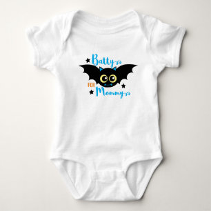 Batty for Mommy Cute 1stハロウィーンブルーこうもり ベビーボディスーツ