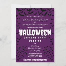 Batty Halloween Costume Party Wedding Invitation 招待状