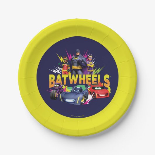 Batwheels™スーパーヒーローチーム ペーパープレート (正面)