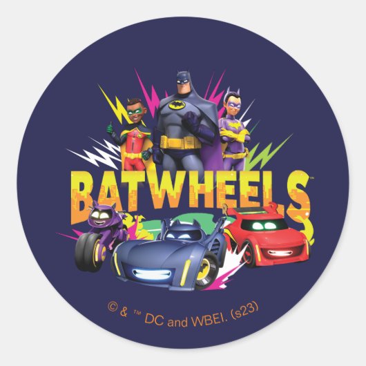 Batwheels™スーパーヒーローチーム ラウンドシール (正面)