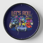 Batwheels™チーム – レッツ転がー 壁時計 (正面)