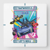 Batwheels™ – レッツ転がー スクエア壁時計 (正面)