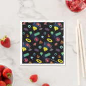 Batwheels™車両のアイコンパターン スタンダードカクテルナプキン (インサイチュ)