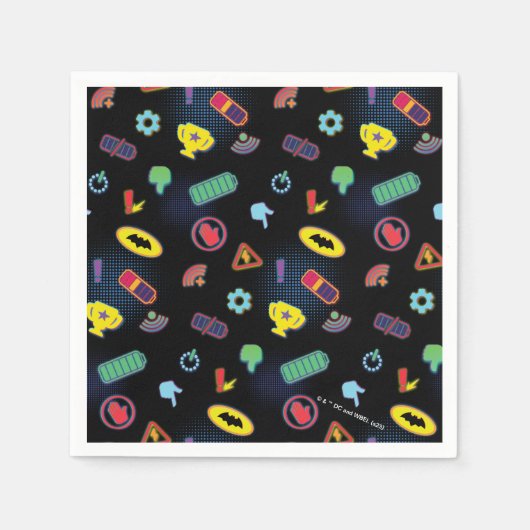 Batwheels™車両のアイコンパターン スタンダードカクテルナプキン (正面)