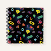 Batwheels™車両のアイコンパターン ノートブック (正面)