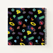 Batwheels™車両のアイコンパターン ノートブック (裏面)