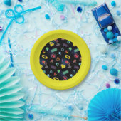 Batwheels™車両のアイコンパターン ペーパープレート (パーティー)