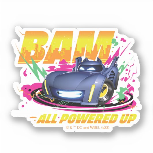 Batwheels™ Bam – 全電源オン シール (正面)