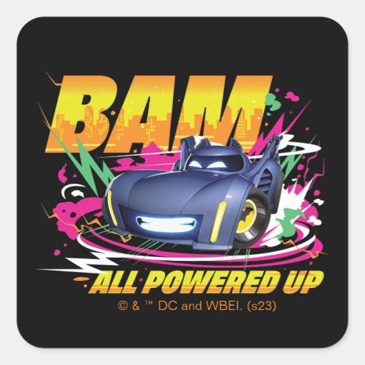 Batwheels™ Bam – 全電源オン スクエアシール (正面)