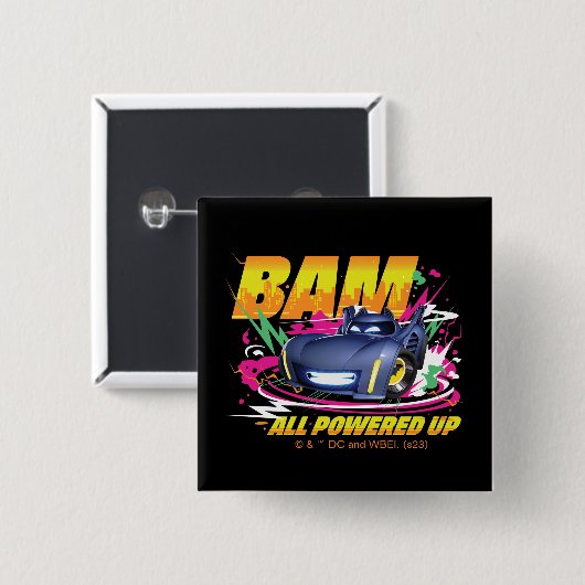 Batwheels™ Bam – 全電源オン 缶バッジ (正面&裏面)