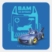 Batwheels™ Bam - The Batmobile スクエアシール (正面)