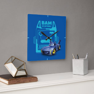 Batwheels™ Bam - The Batmobile スクエア壁時計