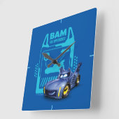Batwheels™ Bam - The Batmobile スクエア壁時計 (傾斜)