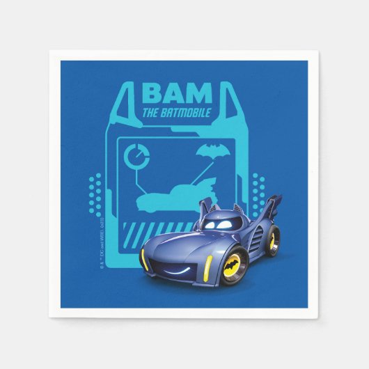 Batwheels™ Bam - The Batmobile スタンダードカクテルナプキン (正面)