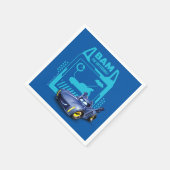 Batwheels™ Bam - The Batmobile スタンダードカクテルナプキン (角)