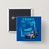Batwheels™ Bam - The Batmobile 缶バッジ (正面&裏面)