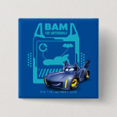 Batwheels™ Bam - The Batmobile 缶バッジ (正面)