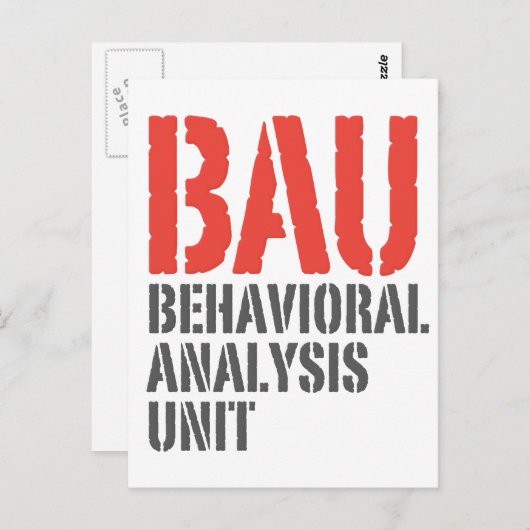 BAU行動分析単位 ポストカード (正面/裏面)