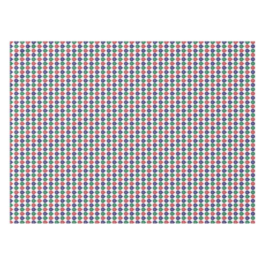 Bauble Pattern Colorful Christmas テーブルクロス (正面(横))