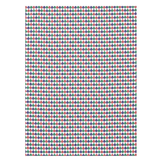 Bauble Pattern Colorful Christmas テーブルクロス (正面)