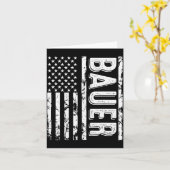 Bauer Last Name Funny Surname Team Bauer Family Re カード (黄色い花)