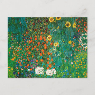 Bauerngarten mit Sonenblumen by Gustavクリムト1906 ポストカード