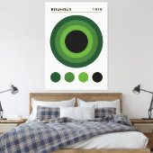 Bauhaus 1919 Concentric Circles Art, home decor  キャンバスプリント (インサイチュ (寝室))