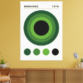 Bauhaus 1919 Concentric Circles Art, home decor  キャンバスプリント (インサイチュ (リビング))