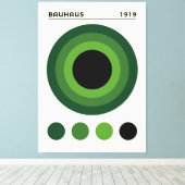 Bauhaus 1919 Concentric Circles Art, home decor  キャンバスプリント (インサイチュ (ウッドフロア))