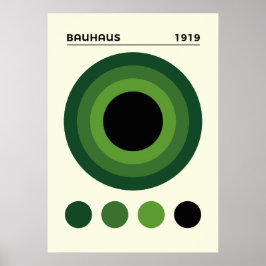 Bauhaus 1919 Concentric Circles Art, home decor  ポスター