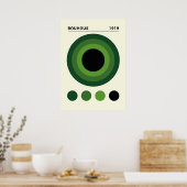 Bauhaus 1919 Concentric Circles Art, home decor  ポスター (キッチン)