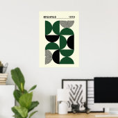 Bauhaus 1919 Geometric Circles Print, home decor ポスター (ホームオフィス)