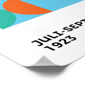 Bauhaus Abstract Poster Orange Teal ポスター (角)