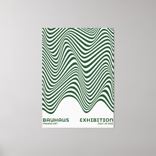 Bauhaus Abstract Wave Wall Art, for home decor キャンバスプリント (正面)