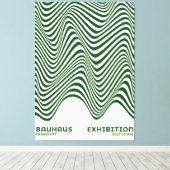 Bauhaus Abstract Wave Wall Art, for home decor キャンバスプリント (インサイチュ (ウッドフロア))